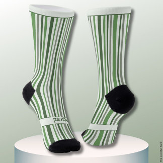 Wackelige Streifen, Grün und Weiß Socken
