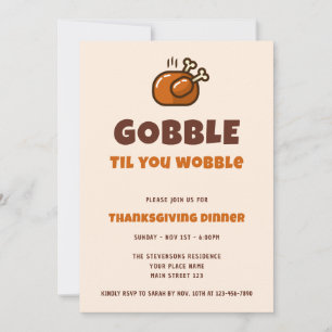 Wackeliger Thanksgiving-Dinner-Einladung Einladung