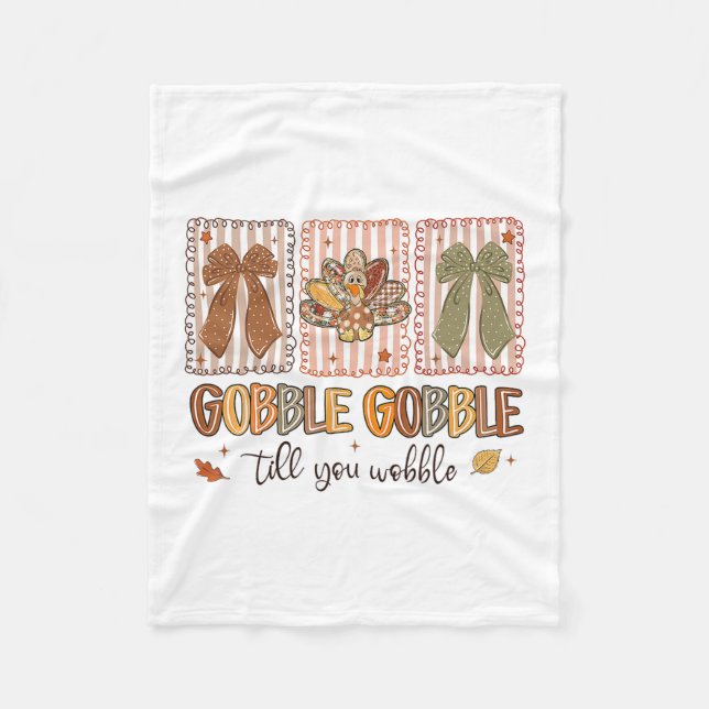 Wackeliger Thanksgiving Truthahn  Fleecedecke (Vorderseite)