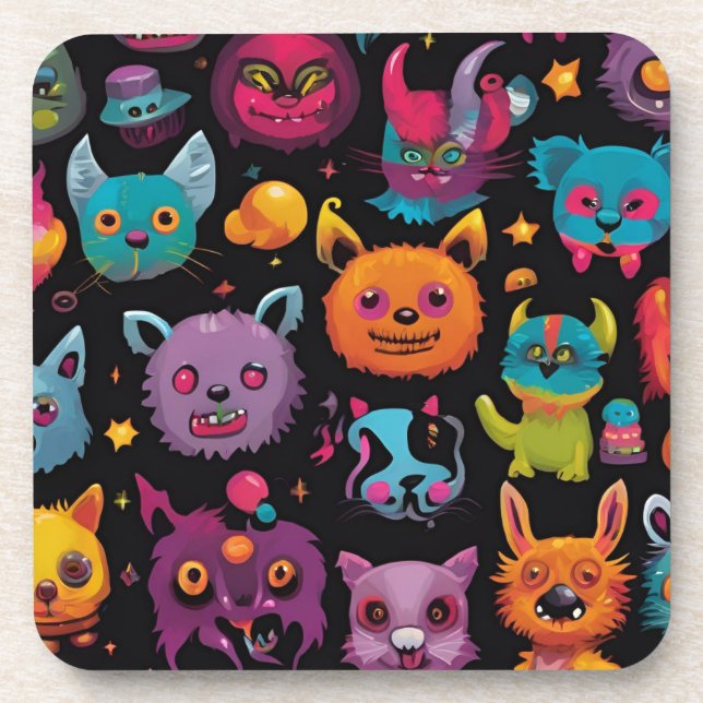 Wackelmonster Getränkeuntersetzer (Vorderseite)