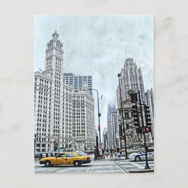 Wacker Dr. Chicago Postcard Postkarte (Vorderseite)