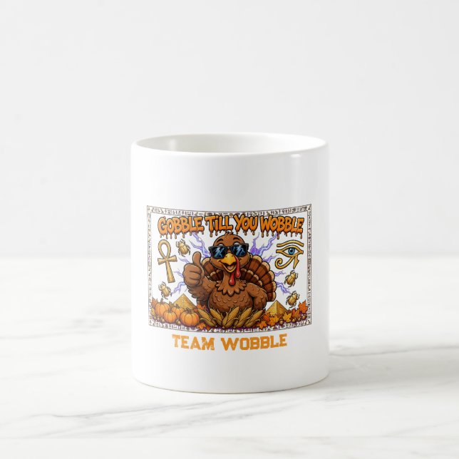 Wackle bis du wackelst Lustiger ägyptischer Pharao Kaffeetasse (Mittel)