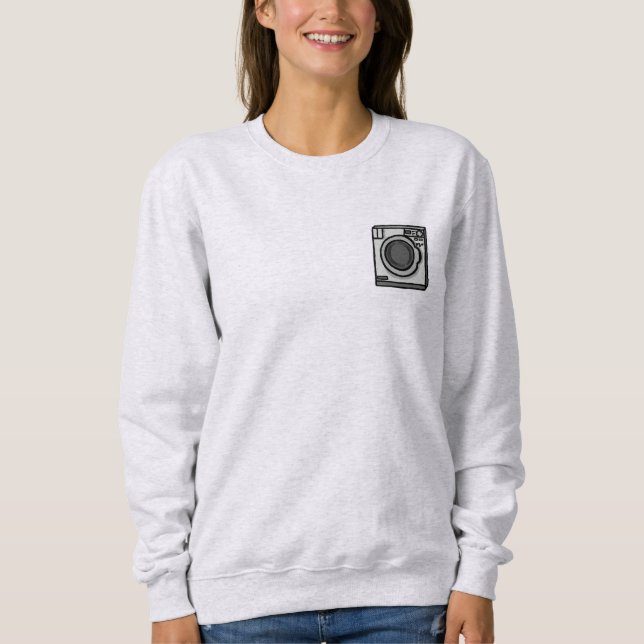 Wacklige Waschmaschine Sweatshirt (Vorderseite)
