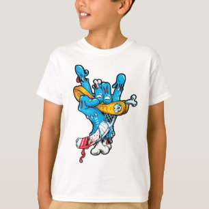 Wacky Blue Monster Skateboard T-Shirt