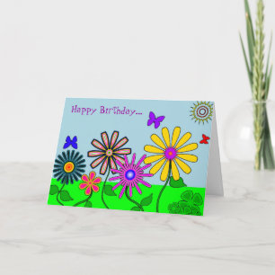 'Wacky-Blume-Karte Karte