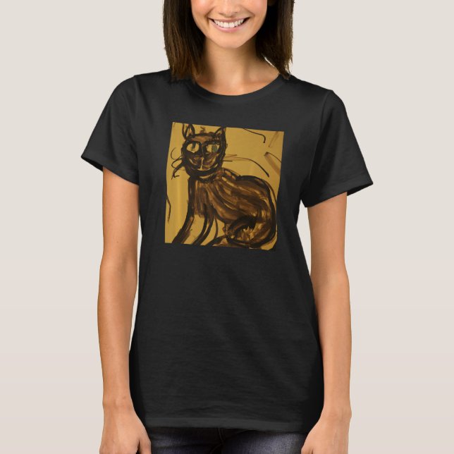 Wacky cat artwork kitten pun T-Shirt (Vorderseite)