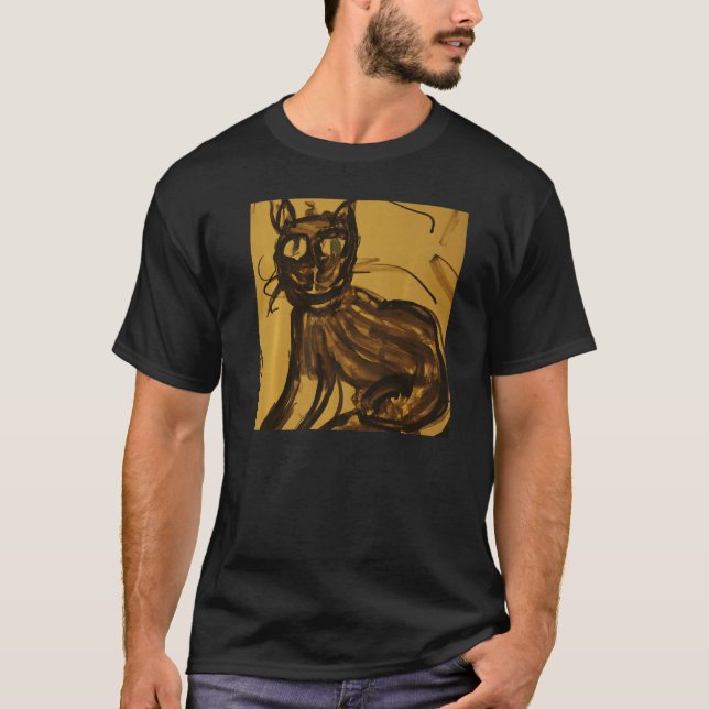 Wacky cat artwork kitten pun T-Shirt (Vorderseite)