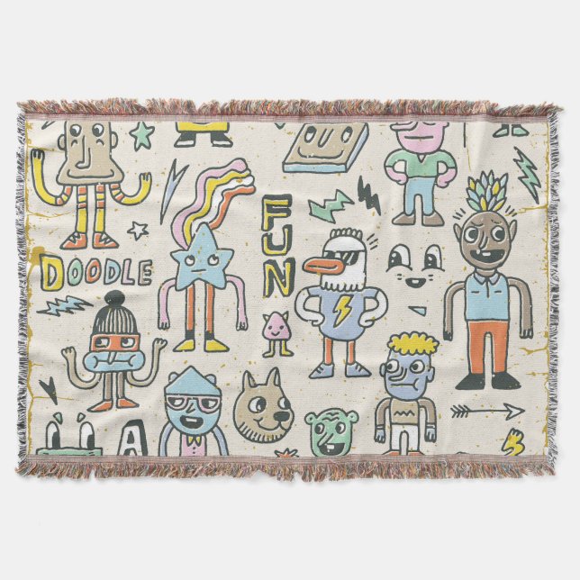 Wacky Doodles: Vintages Set Decke (Vorderseite)