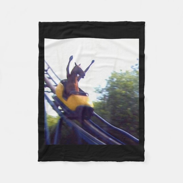 Wacky Horse Riding Roller Coaster Meme Internet Fu Fleecedecke (Vorderseite)