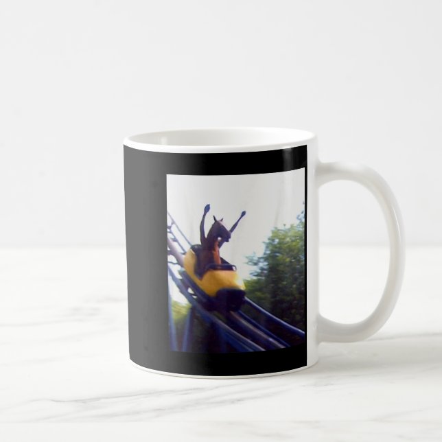 Wacky Horse Riding Roller Coaster Meme Internet Fu Kaffeetasse (Rechts)