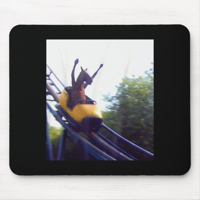 Wacky Horse Riding Roller Coaster Meme Internet Fu Mousepad (Vorne)