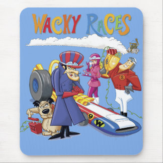 Wacky Races 60s 70s 90s 80s Cartoon Scifi Retro Mousepad