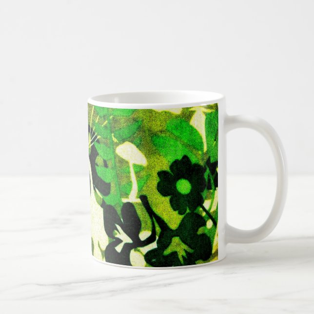 Wacky Retro Floral 1 Kaffeetasse (Rechts)