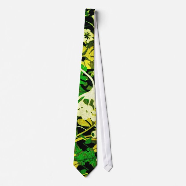 Wacky Retro Floral 1 Krawatte (Vorderseite)