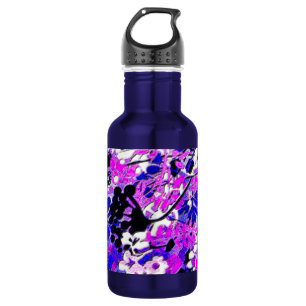 Wacky Retro Floral Edelstahlflasche