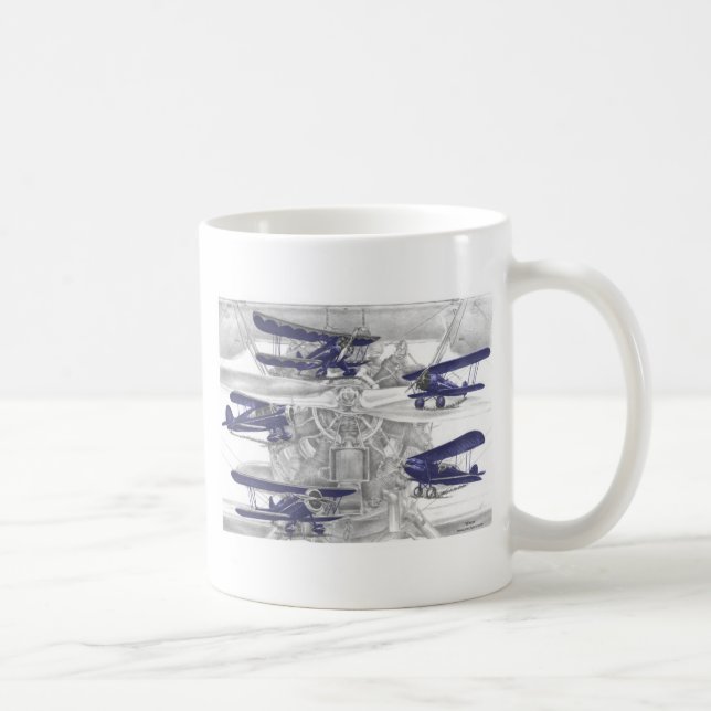 Waco-Doppeldecker Kaffeetasse (Rechts)