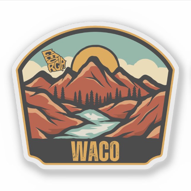 Waco, Georgien Aufkleber (Vorderseite)