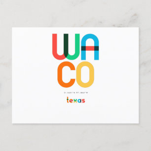 Waco Texas Mitte Jahrhundert, Pop Art, Postkarte