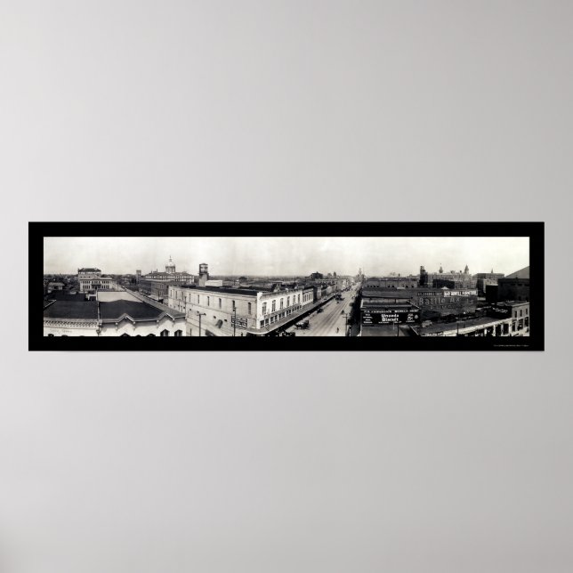 Waco Texas Panview Foto 1910 Poster (Vorne)