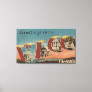 Waco, TexasLarge Buchstabe ScenesWaco, TX Leinwanddruck