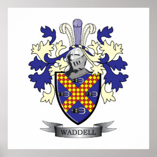 Waddell-Familienwappen-Wappen Poster