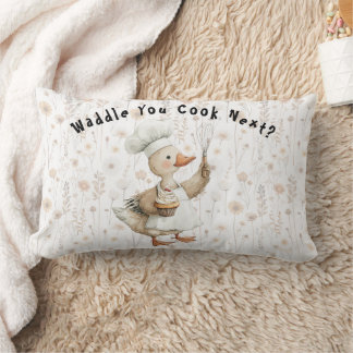 Waddle You Cook Next? Kitchen Throw Pillow Lendenkissen