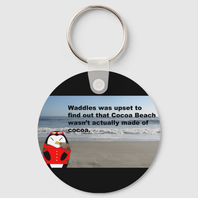 Waddles am Cocoa Beach Schlüsselring Schlüsselanhänger (Vorderseite)