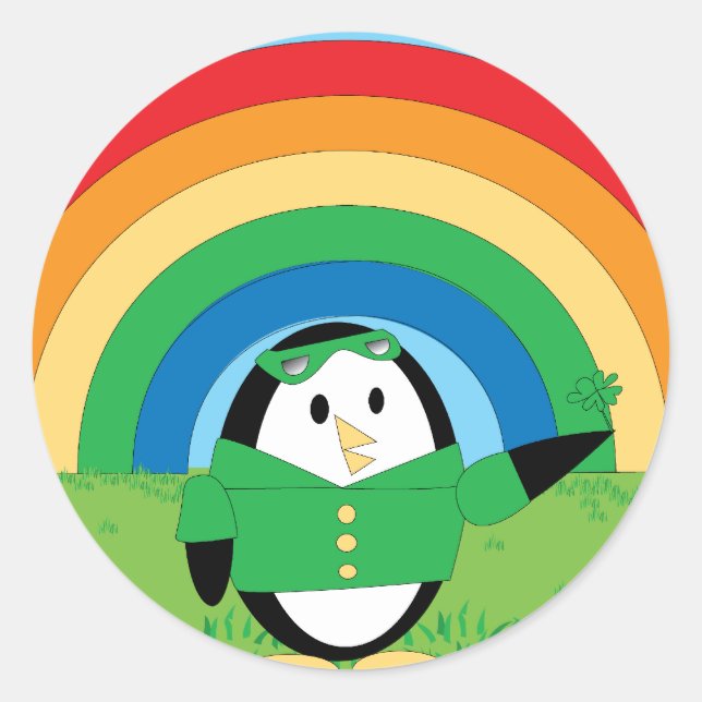Waddles St. Patrick's Day Sticker (Vorderseite)