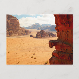 Wadi Rum in Petra City Postkartenansicht von Jorda Postkarte