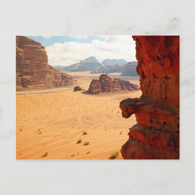 Wadi Rum in Petra City Postkartenansicht von Jorda Postkarte (Vorderseite)