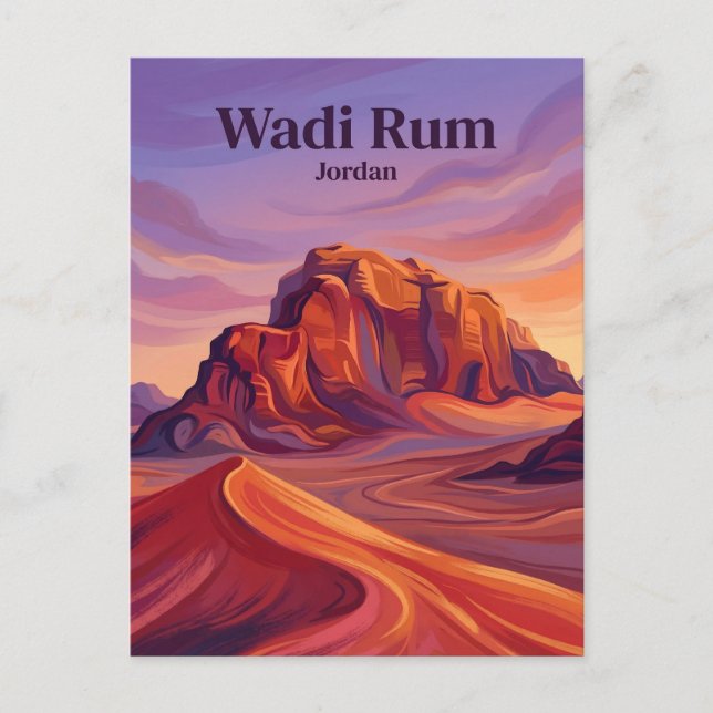 Wadi Rum Jordan Postkarte (Vorderseite)