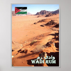 Wadi Rum - Mondtal - Jordanien - Poster
