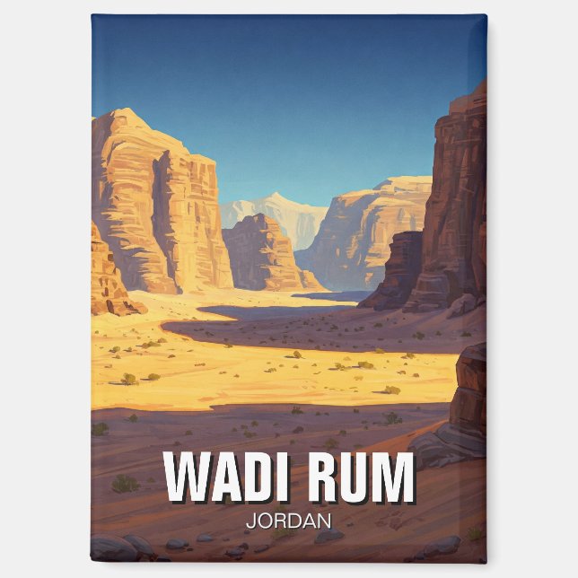 Wadi Rum Travel Magnet (Vorderseite)