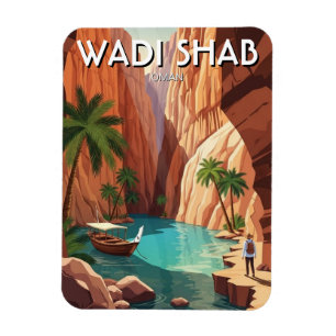 Wadi Shab Oman Reise Magnet