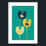 Wading Birds - Mitte des Jahrhunderts modern / min Poster<br><div class="desc">Das beeindruckende moderne / minimalistische skandinavische Volkskunst aus der Mitte des Jahrhunderts.</div>