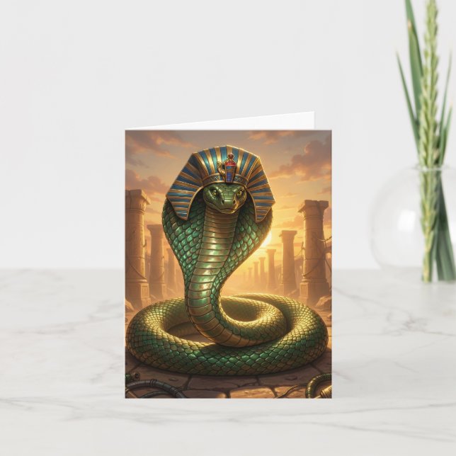 Wadjet – Ägyptische Schlangengöttin´6 Feiertagskarte (Vorderseite)