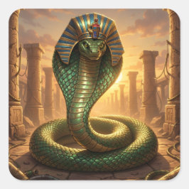 Wadjet – Ägyptische Schlangengöttin´6 Quadratischer Aufkleber