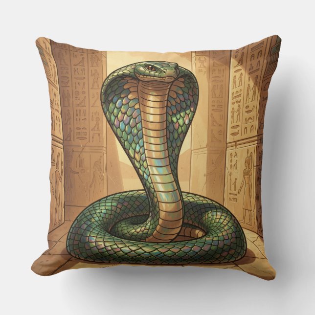 Wadjet – Ägyptische Schlangengöttin Kissen (Vorderseite)