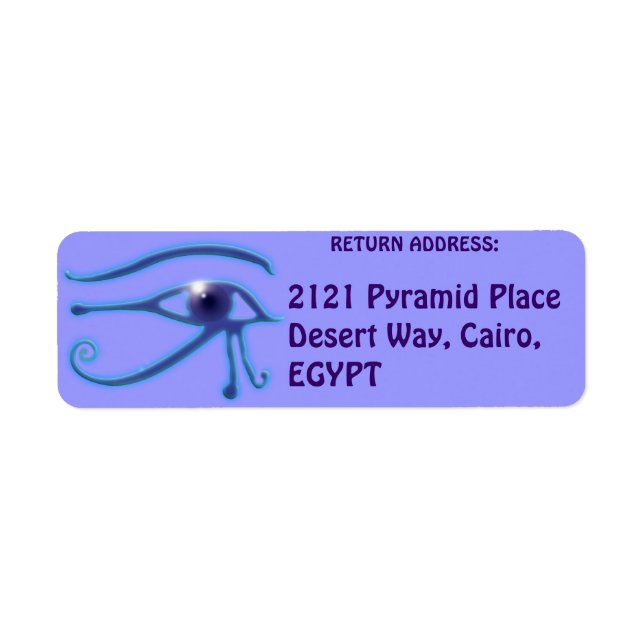 WADJET, AUGE DER HORUS-Rücksendeadressen-Aufkleber (Vorne)