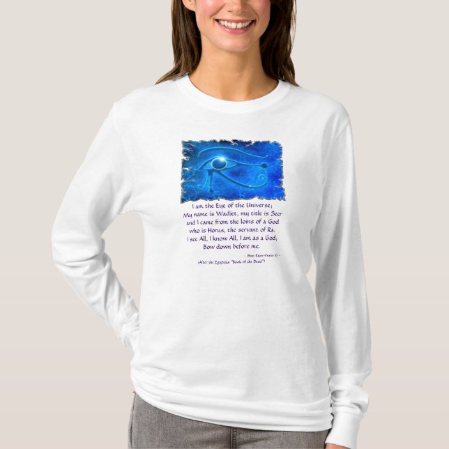 WADJET, AUGE DES HORUS Ägyptisches, langärmeliges  T-Shirt (Vorderseite)
