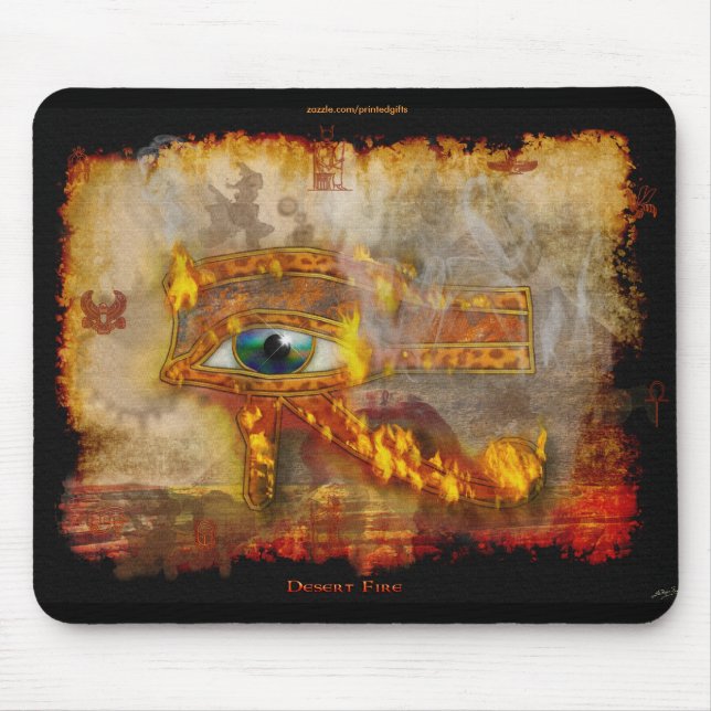 Wadjet, Auge des Horus Sacred Ägyptische Art Mouse Mousepad (Vorne)