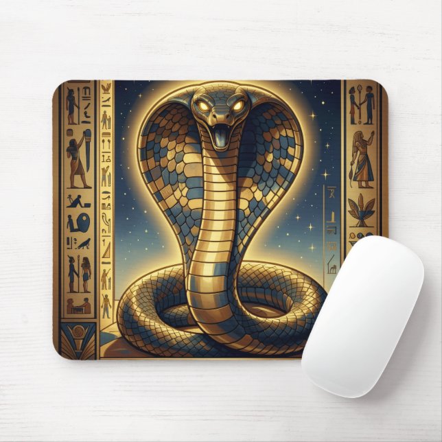 Wadjet – Egyptian Cobra Goddess´3 Mousepad (Mit Mouse)