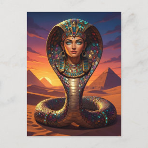 Wadjet – Egyptian Cobra Goddess´7 Feiertagspostkarte