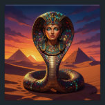 Wadjet – Egyptian Cobra Goddess´7 Poster<br><div class="desc">Wadjet is a cobra goddess in Egyptian mythology and a protector of the pharaoh and Lower Egypt. She represents protection,  power,  and royal authority.</div>