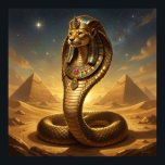 Wadjet – Egyptian Cobra Goddess Poster<br><div class="desc">Wadjet is a cobra goddess in Egyptian mythology and a protector of the pharaoh and Lower Egypt. She represents protection,  power,  and royal authority.</div>