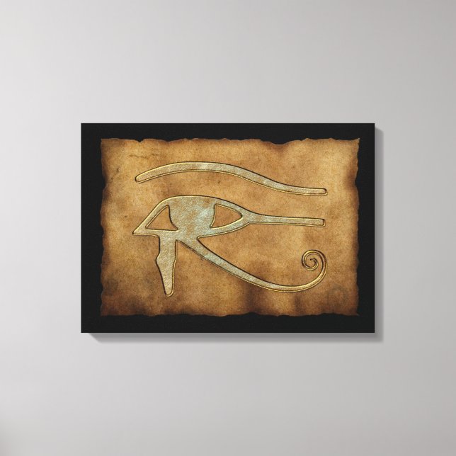 WADJET EYE OF HORUS auf Papyrus Print Leinwanddruck (Vorderseite)