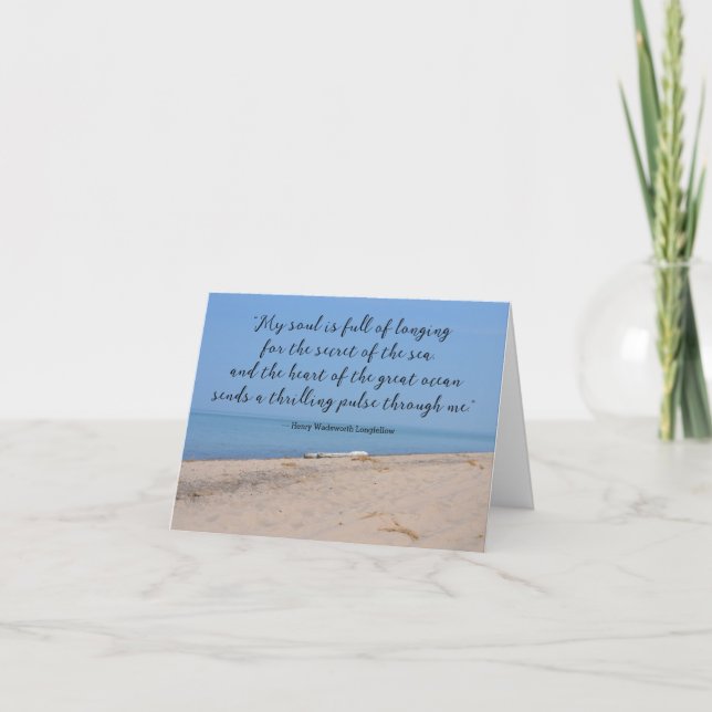 Wadsworth Quote Marine Biology Graduate Card Dankeskarte (Vorderseite)