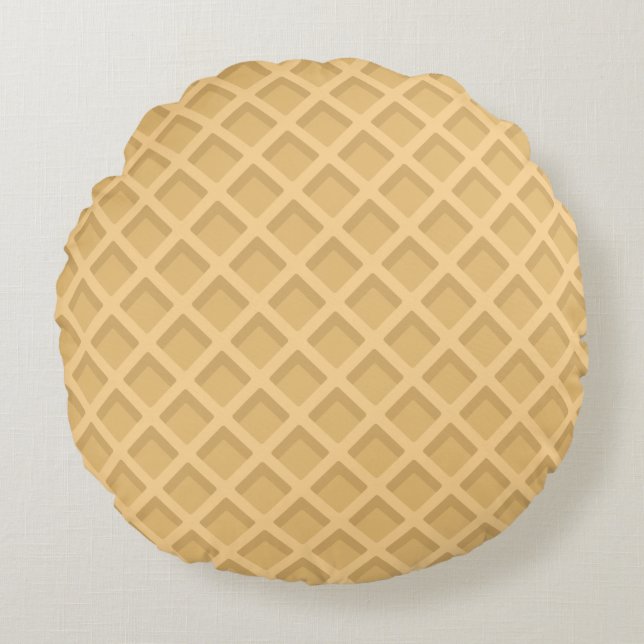 Wafer Rundes Kissen (Vorderseite)