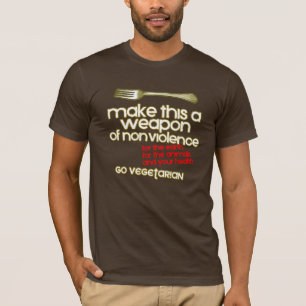 Waffe des Gewaltlosigkeit Vegetarier-T - Shirt