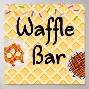Waffel-Bar-Plakat Poster